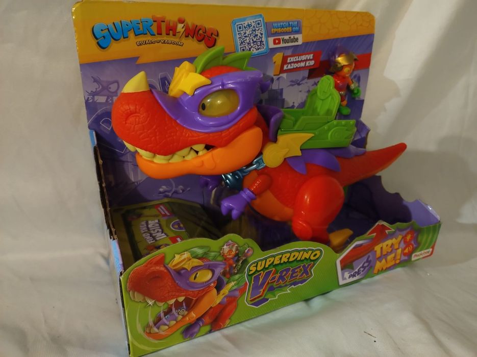 Super Zings Things Zestaw Superdino V-Rex Super Złoczyńca