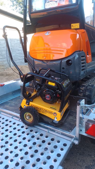 Wynajem  Minikoparki Kubota i Zagęszczarki 120kg. Transport Ubezpieczenie OC