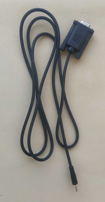 Cabo Adaptador Série RS232 DB9 Fêmea para Jack 2.5mm (Micro Jack)- Novo