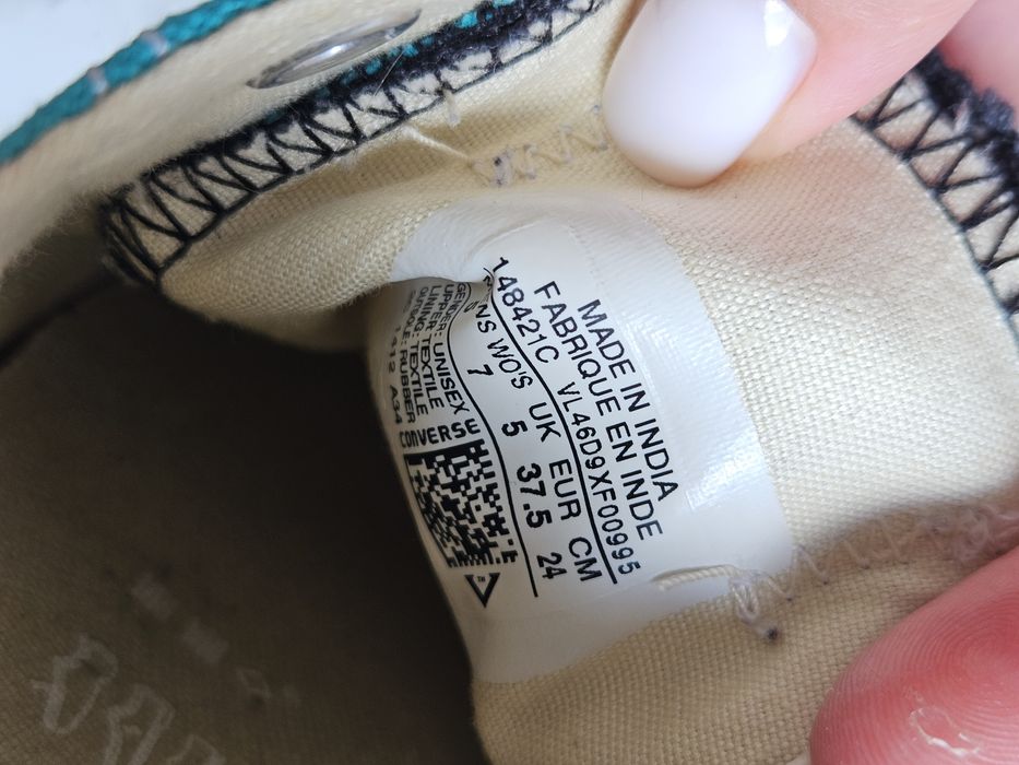 Кеди Converse All star бірюзові 37.5
