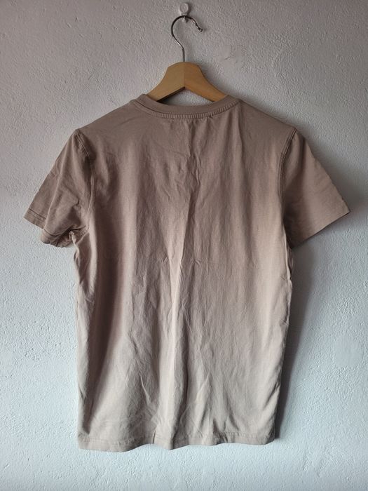 Beżowy T-shirt dior z logiem S/M 36/38 unisex