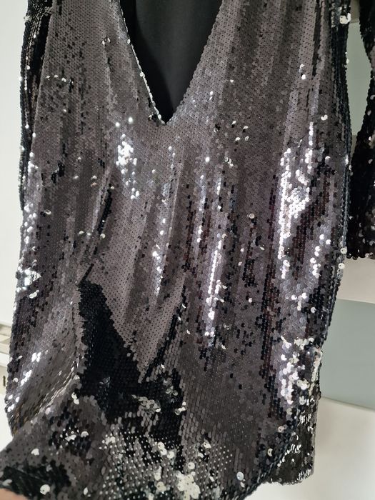 Victoria cekinowa sukienka Mini 38 M koktajlowa karnawal cekiny błysk