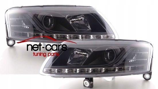 Reflektory Lampy przednie AUDI A6 C6 4F 04- DAYLINE XENON czarne