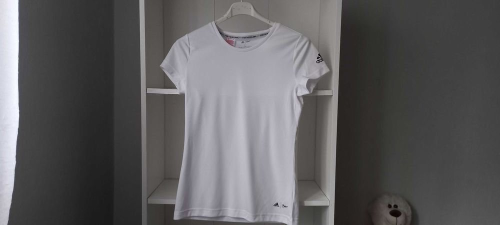 biały t-shirt adidas dla chłopca 164 koszulka z krótkim rękawem