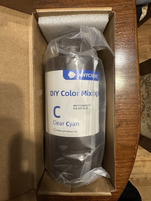 Żywica Anycubic 1kg DIY color mixing clear cyan