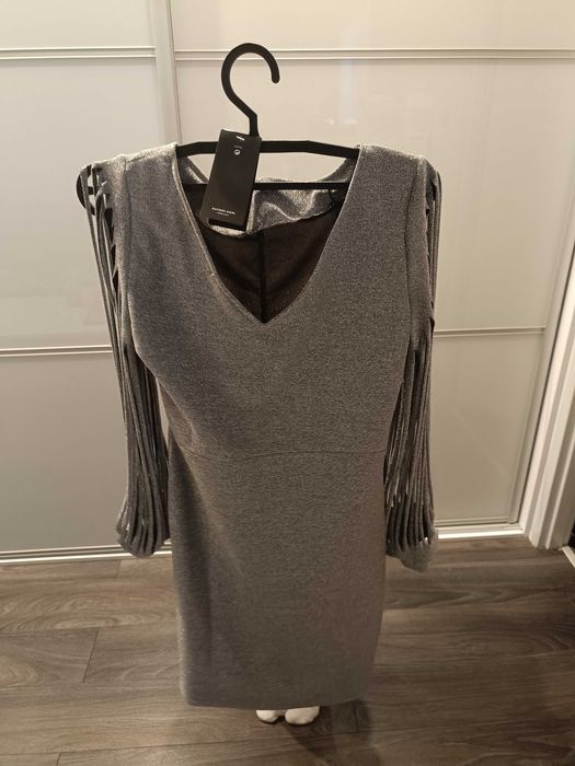 Sukienka nowa srebrna