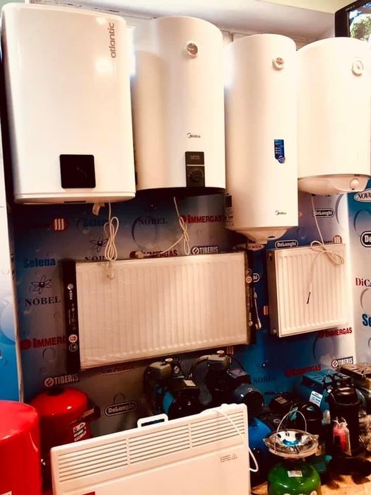 Установка и продажа бойлеров, котлов,колонок,радиаторов.