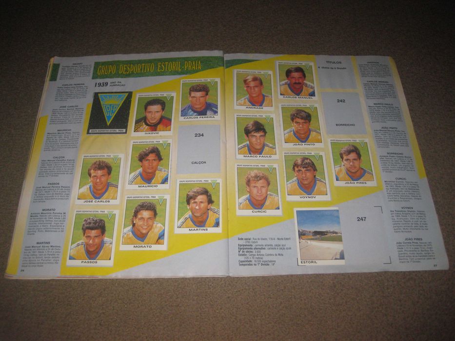 Caderneta do Campeonato Nacional 1993/1994 Faltam 17 Cromos!
