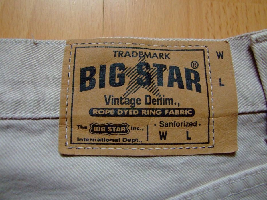 Spodnie Jeans BIG STAR BEŻOWE dobry stan