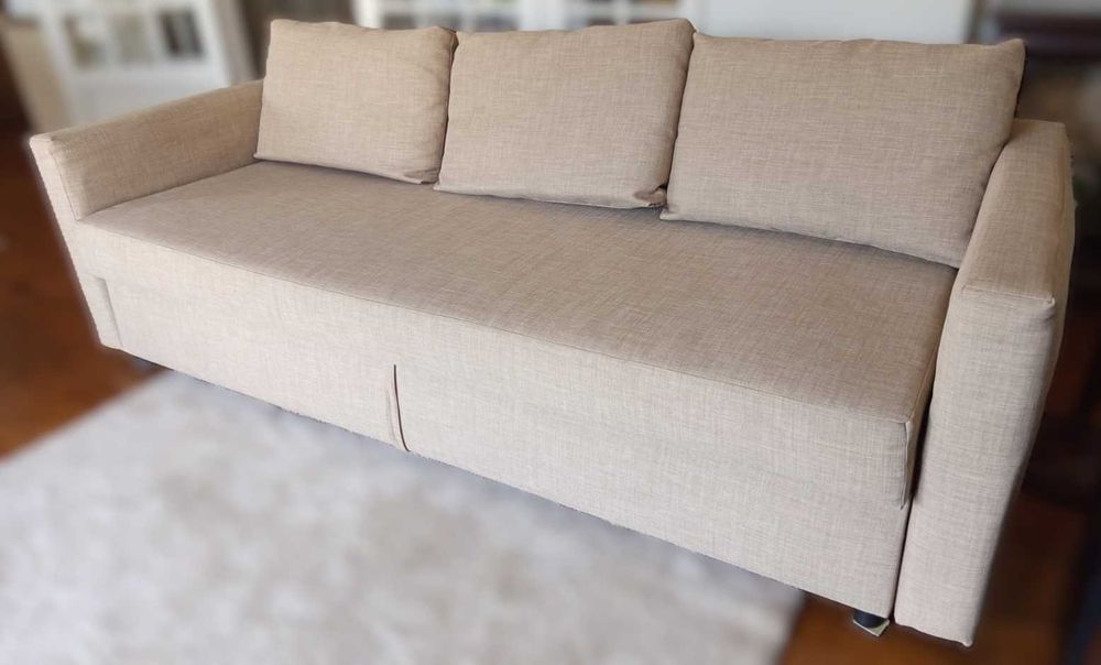 Sofá-Cama 3 lugares Bege