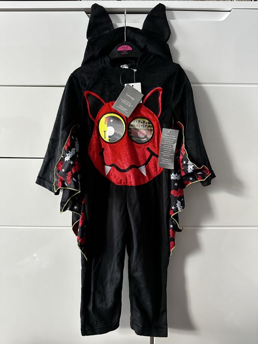 Kostium Halloween nietoperz / diabełek 1,5/2 lat George nowy z metką