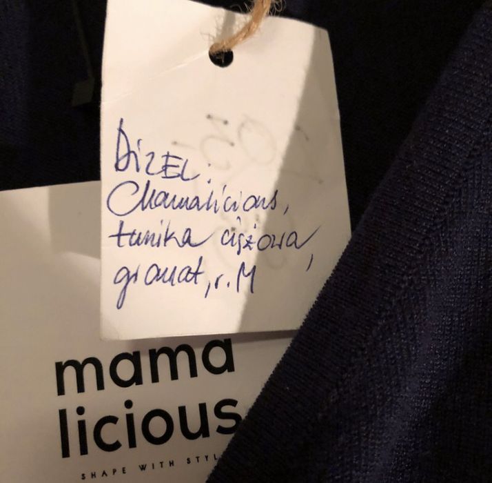 Nowa granatowa tunika ciążowa Mamalicious [M]