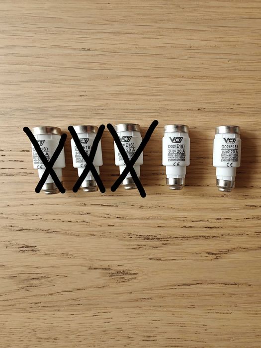 Wkładka topikowa VCX D02 gL/gG 20A 500V AC