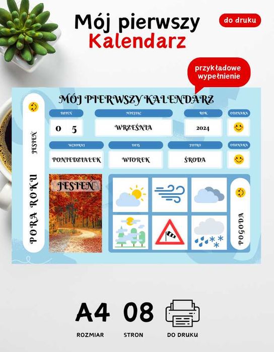 Mój pierwszy kalendarz do druku A3