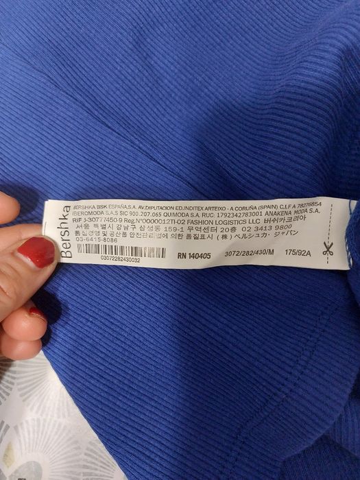 Nowa Koszulka na ramiączkach kobaltowa niebieska  Bershka M 38