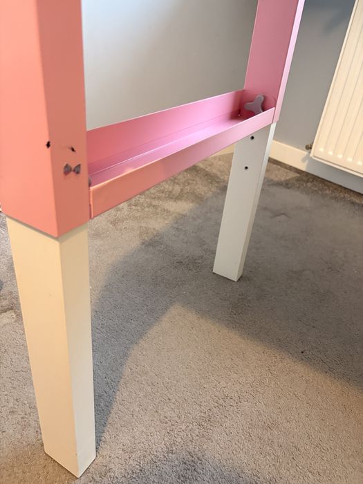 Biurko Regulowane Ikea biało różowe