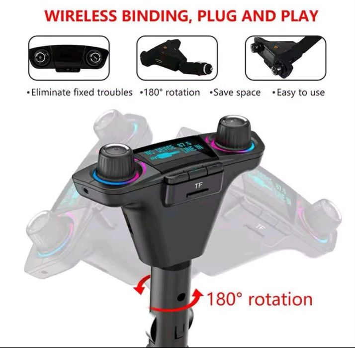 Transmissor música novo Bluetooth para carro