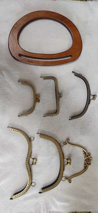 Alças para mala em madeira e metal