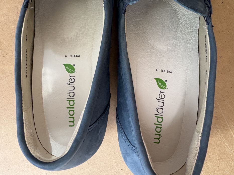 Mokasyny Waldläufer Slipper Hegli, rozmiar 38,5, długość wkładki 25,7 cm (BS-105)