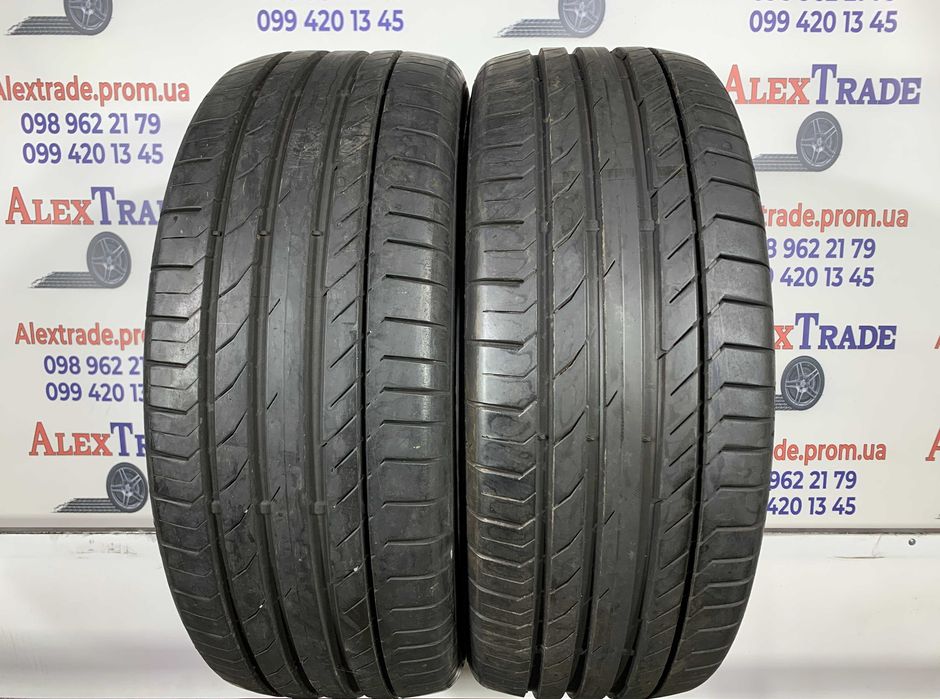2 шт. 235/55 R18 Continental SportContact 5 літні шини бу, протектор 6-7 мм