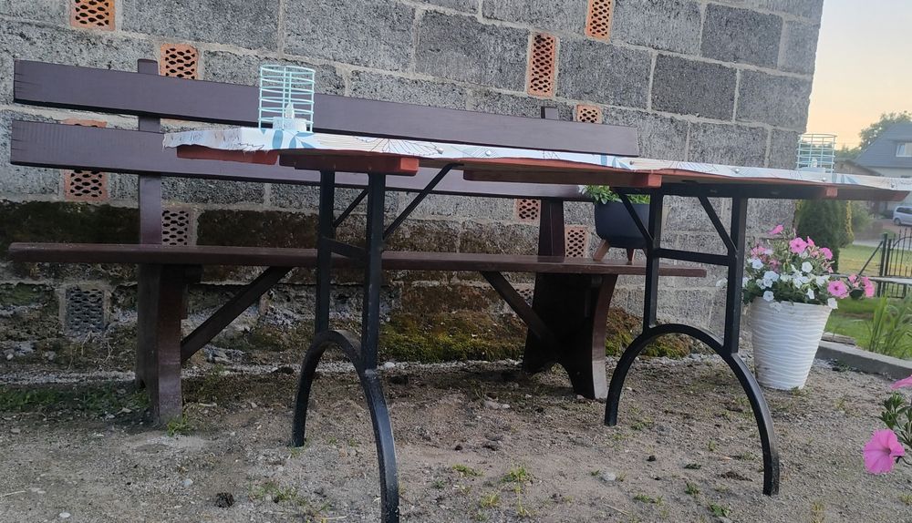 Zestaw ogrodowy stół i ławka