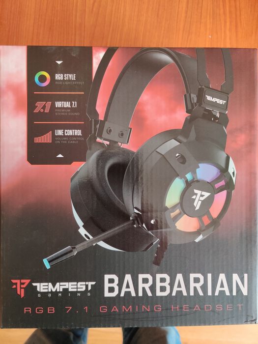 Auscultadores gaming tempest GHS301 Barbarian 7.1 cx selada