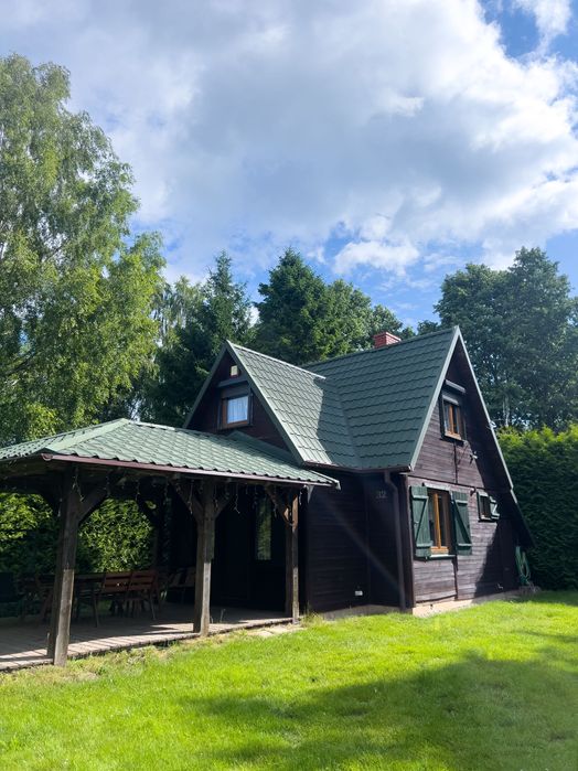 Domek letniskowy, ogrodzona działka, Lubiatowo, taras, blisko morza