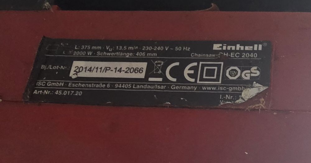 Motoserra eletrica para peças