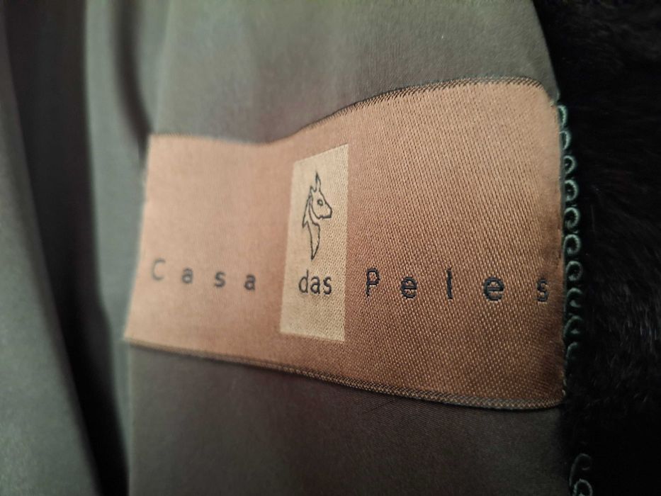 Casaco pele genuíno comprido - Casa das Peles