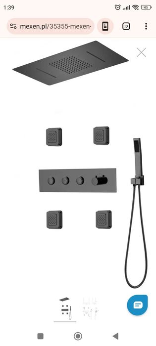 Zestaw podtynkowy prysznicowy nowy