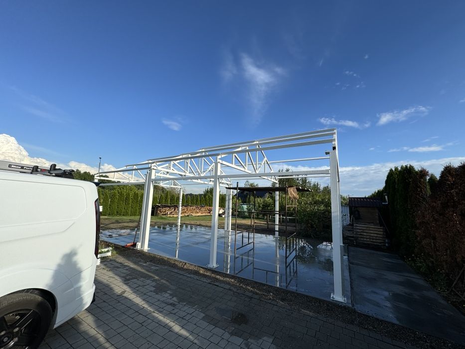 Hala magazyn garaż konstrukcja kratownica dźwigary słupy 10x20x4