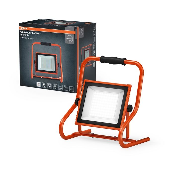 Прожектор OSRAM/ LEDVANCE Worklight BatteryR-Stand 30W.С аккумулятором