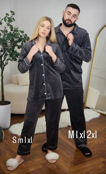 Домашній костюм з плюшевого велюру на гудзиках (сорочка +штани)