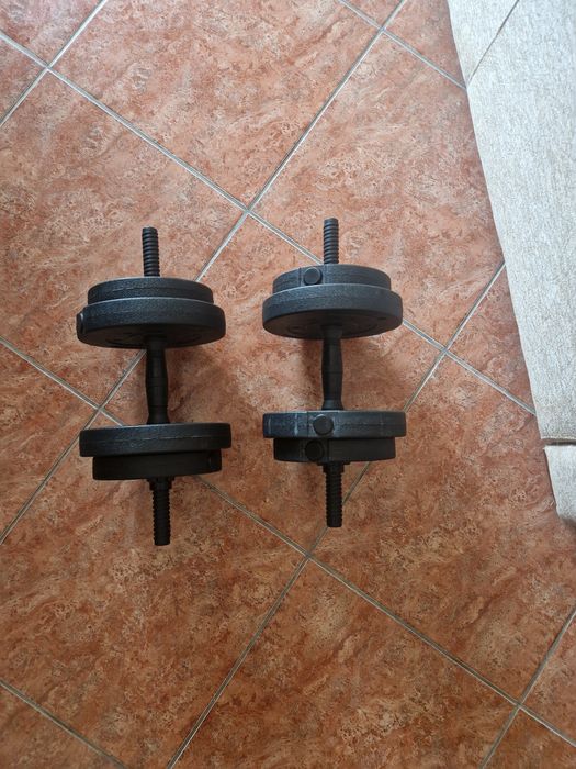 Conjunto halteres ajustáveis 16kg