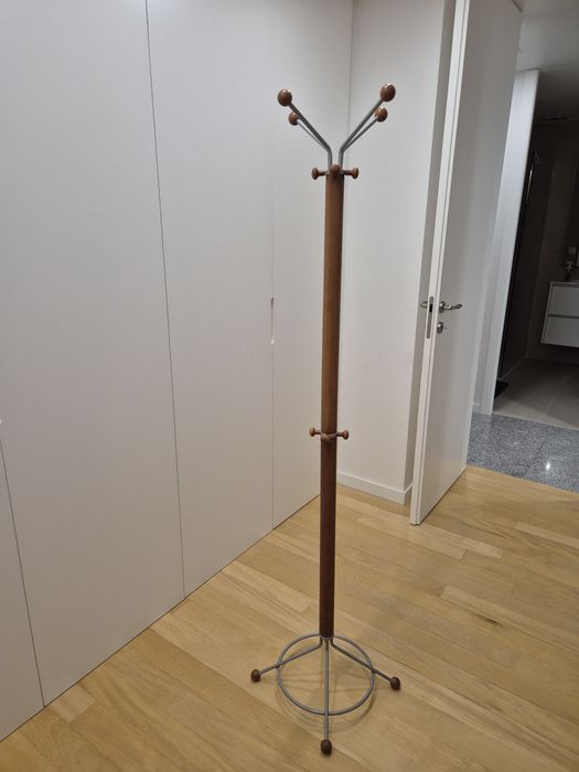 Cabide/bengaleiro madeira e cinzento