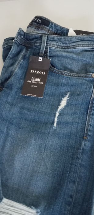 Calções Tiffosi ganga M novos
