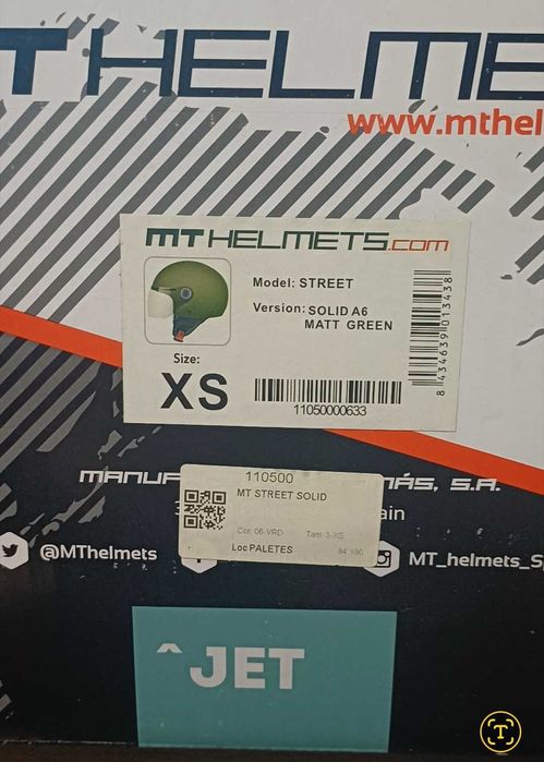 Capacete MTHelmet Jet "XS" Verde Mate
