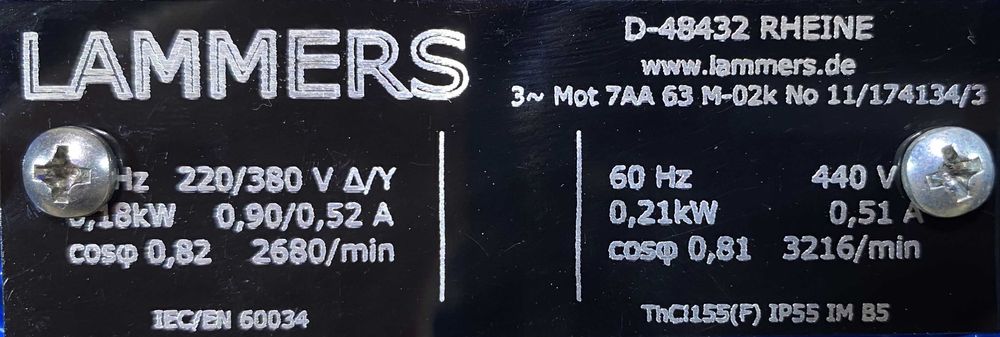 silnik elektryczny 0,18kW 2680obr. 3fazowy