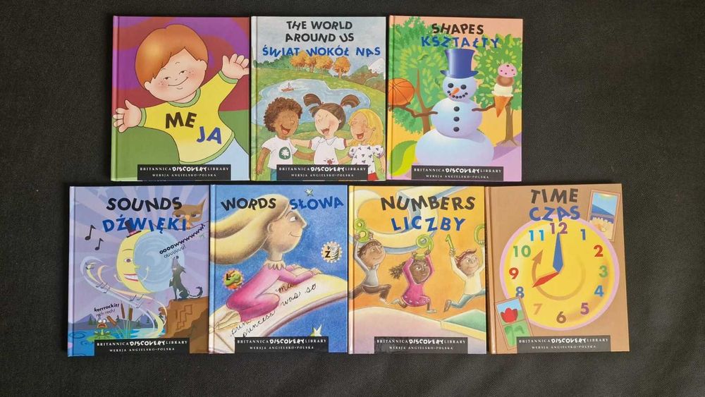 Britannica Discovery Library – 7 książek + 7 CD | Nauka języka angielskiego dla dzieci | Wersja angielsko-polska