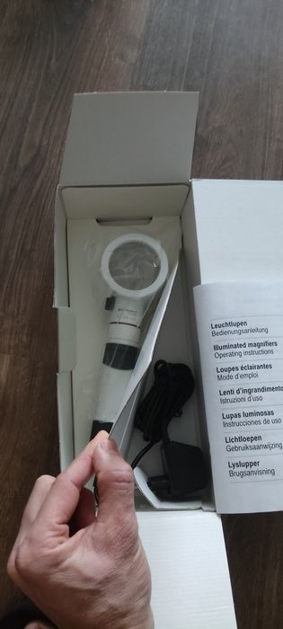 Lupa Szkło powiększające.Eschebach z podświetleniem.
