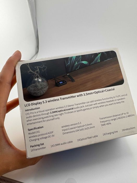 Adapter bluetooth transmiter c41 nadajnik audio odbiornik stereo