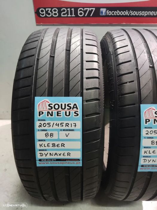2 pneus semi novos 205-45r17 kleber - oferta dos portes