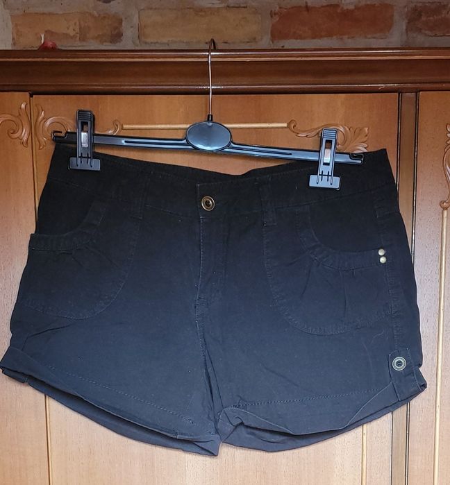 Czarne szorty krótkie spodnie L/XL Denim Co