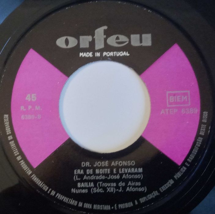 José Afonso	- - - - -		No Vale de Fuenteovejuna	- - - - -	EP