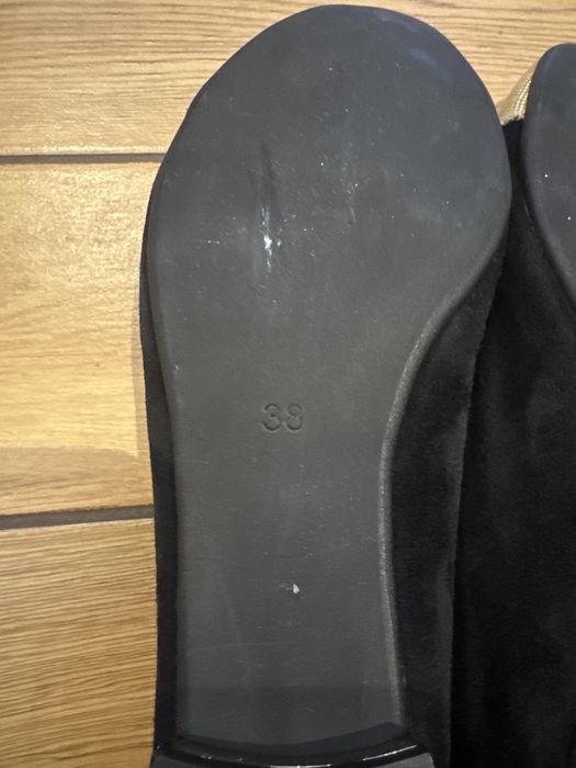 Buty baleriny rozmiar 38 złoto czarne.