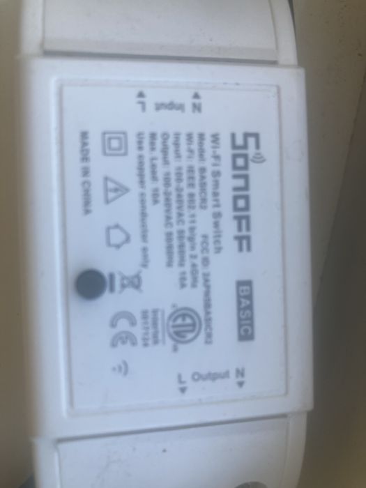 Sonoff Basic R2 wi-fi вимикач, реле розумний будинок + провід живлення