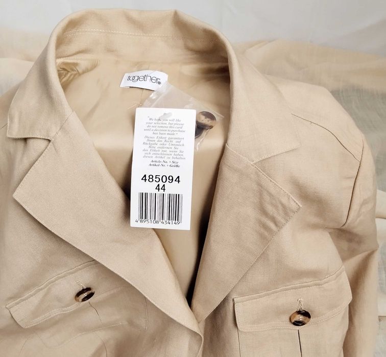 Жіночий жакет, піджак, натуральний склад. Hовий, розмір 50.