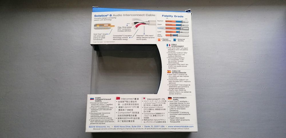 Interkonekt 2XRCA WIREWORLD SOLSTICE 8 - posrebrzany 1metr REZERWACJA