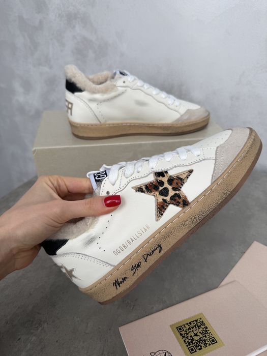 Кросівки golden goose кеди хутро