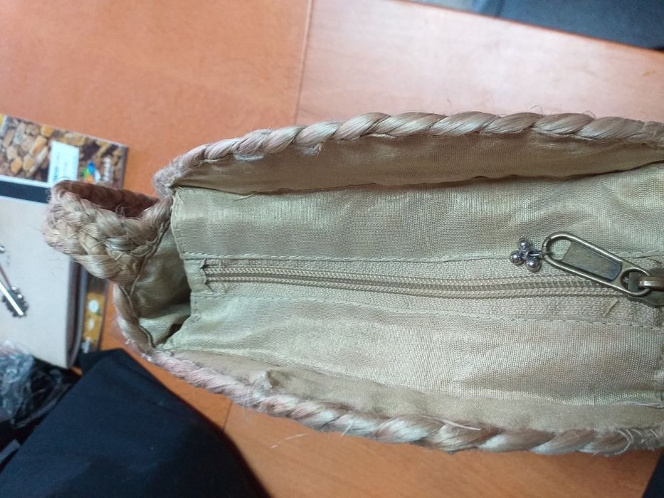 1 Malas de Juta Novas + Calções ganga H&M novos